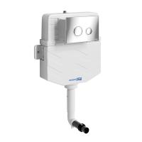 Смывной бачок скрытого монтажа WasserKRAFT Aller 10TLT.031.ME.CH01 с кнопкой смыва хром