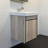 Тумба с раковиной Comforty Вена 45 см 00-00006653 подвесная дуб дымчатый