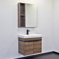 Тумба с раковиной Comforty Соло 70 см 00-00010978 подвесная дуб темно-коричневый