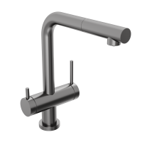 Смеситель для кухонной мойки Abelsberg Pura OTF70709GM космическая сталь брашированный