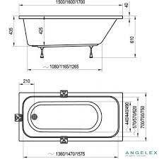 Акриловая прямоугольная ванна Ravak Chrome 170x75 C741000000 Акриловая прямоугольная ванна Ravak Chrome 170x75 C741000000