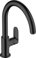 Смеситель для кухни Hansgrohe Vernis Blend M35 71870670 черный Смеситель для кухни Hansgrohe Vernis Blend M35 71870670 черный