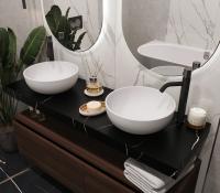 Столешница прямая 140х45 см Armadi Art FLAT NERO MARQUINA 869-140-NM Столешница прямая 140х45 см Armadi Art FLAT NERO MARQUINA 869-140-NM