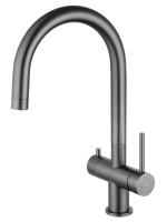 Смеситель для кухонной мойки с подключением фильтра Wonzon & Woghand WW-3211-BGG темный графит брашированный