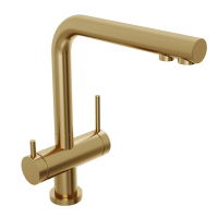 Смеситель для кухонной мойки Abelsberg Pura UVF70929BG королевское золото брашированный