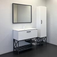 Зеркало Comforty Бредфорд-90 серый графит Зеркало Comforty Бредфорд-90 серый графит