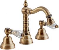 Смеситель с донным клапаном Caprigo Adria Swarovski 01-031-vot для биде бронза глянцевая