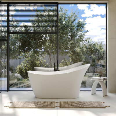 Ванна из искусственного камня Abber 170x75 см AS9618