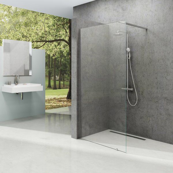 Неподвижная стенка Ravak ST Walk-In Wall 800 x 2000 профиль черный стекло прозрачное GW9W40300Z1