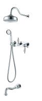 Смеситель для ванны Boheme Brilante Ripresa 348 с душевым гарнитуром хром