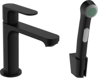 Смеситель для раковины Hansgrohe Rebris S 72215670 с гигиеническим душем черный матовый Смеситель для раковины Hansgrohe Rebris S 72215670 с гигиеническим душем черный матовый