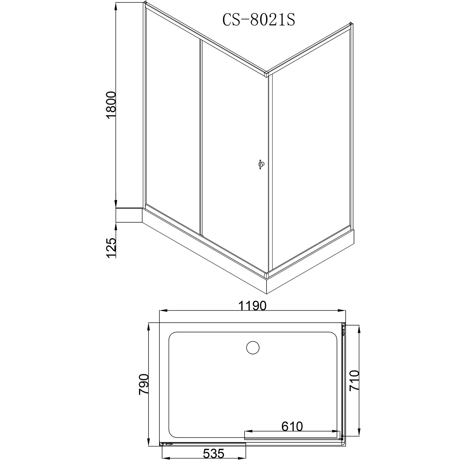 Душевое ограждение с поддоном 120 см Loranto  CS-8021S 120*80*195 Душевое ограждение с поддоном 120 см Loranto  CS-8021S 120*80*195