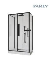 Душевая кабина Ceruttispa 120x210 AMI120 профиль черный