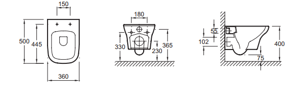 Унитаз подвесной Jacob Delafon Vox EDM102-00 безободковый