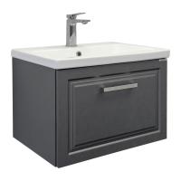 Тумба с раковиной Comforty Бросно 60 см 00-00020428 подвесная оружейная сталь