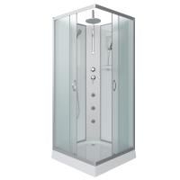 Душевая кабина с полкой 90x90 Niagara Classic NG-1101-14BKTG низкий поддон стекло матовое