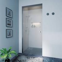 Душевые двери 1-секционная Koller Pool QP10 80х195 профиль хром стекло матовое Душевые двери 1-секционная Koller Pool QP10 80х195 профиль хром стекло матовое