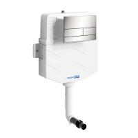 Смывной бачок скрытого монтажа WasserKRAFT Aller 10TLT.031.ME.BN04 с кнопкой смыва никель