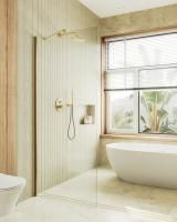Душевая перегородка в широком профиле 69x195 см MaybahGlass  MGD-701-3ш стекло бесцветное Душевая перегородка в широком профиле 69x195 см MaybahGlass  MGD-701-3ш стекло бесцветное