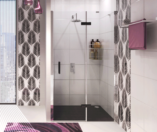 Душевой уголок WasserKRAFT Aller 120x200x80 10H06LBLACK MATT профиль черный с хромом