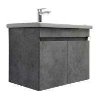 Тумба с раковиной Comforty Осло 70 см 00-00006118 подвесная бетон светлый