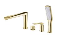 Смеситель на борт ванны Boheme Venturo 380 золото глянцевое