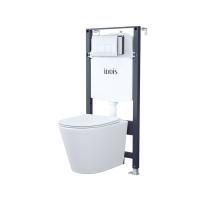Комплект 3в1 подвесной унитаз инсталляция и клавиша смыва IDDIS Basic BASC010i73 Комплект 3в1 подвесной унитаз инсталляция и клавиша смыва IDDIS Basic BASC010i73