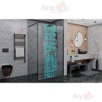 Душевая перегородка AvaCan 100x200 LB100 профиль черный