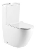 Унитаз-моноблок AZARIO MORANO 680x370х830 напольный безободковый в комплекте с сиденьем дюропласт микролифт белый AZ-1001 Унитаз-моноблок AZARIO MORANO 680x370х830 напольный безободковый в комплекте с сиденьем дюропласт микролифт белый AZ-1001