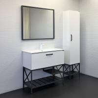 Зеркало Comforty Бредфорд 90 см 00-00009954 серый