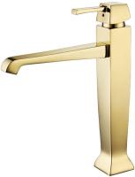 Смеситель с донным клапаном Caprigo Diamante 50-023-oro для раковины золото глянцевое