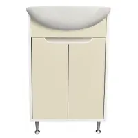 Тумба под раковину Runo Эконова 50 см 00-00004658 напольная крем