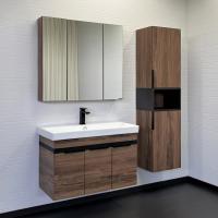 Шкаф зеркальный Comforty Соло 90 см 00-00010980 R дуб темно-коричневый