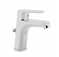 Смеситель для раковины с донным клапаном Webert Sax Evolution SE833102740 белый матовый