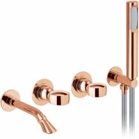 Смеситель для ванны Webert Opera OA860312980 розовое золото глянцевый