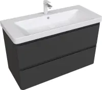 Тумба под раковину Aquanet Эмбер 100 см 00330470 подвесная черный матовый