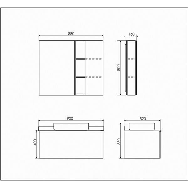 Тумба с раковиной Comforty Милан 90 см 00-00014007 подвесная белая