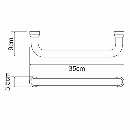 Поручень для ванной WasserKRAFT K-1066BLACK Поручень для ванной WasserKRAFT K-1066BLACK
