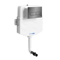 Смывной бачок скрытого монтажа WasserKRAFT Aller 10TLT.031.ME.PB03 с кнопкой смыва черная