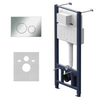 Система инсталляции AM.PM Pro I012704.9051 для унитазов с хромированной кнопкой смыва и шумоизоляцией