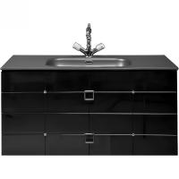 Тумба под раковину Armadi Art Piazza 100 см 841-100-BCR подвесная черная