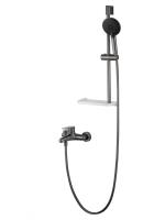 Смеситель для ванны с душем и гарнитуром Wonzon & Woghand Alfa WW-AE3201-BGG темный графит брашированный