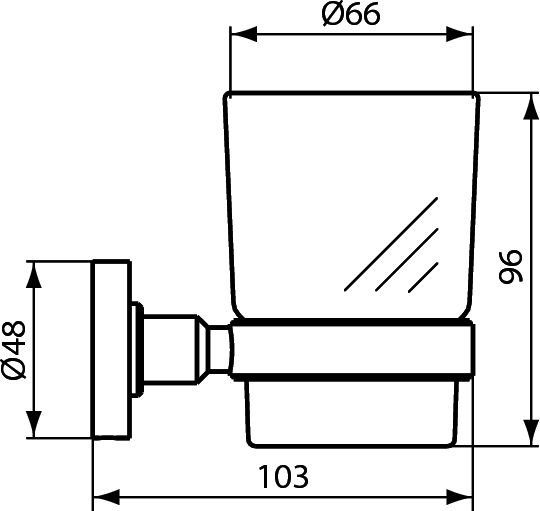 Стакан с держателем Ideal Standard IOM A9120XG Стакан с держателем Ideal Standard IOM A9120XG