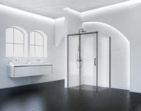 Душевой уголок 90x130 см BelBagno ACQUA ACQUA-AH-1-130/90-C-NERO черный матовый Душевой уголок 90x130 см BelBagno ACQUA ACQUA-AH-1-130/90-C-NERO черный матовый
