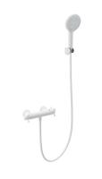 Смеситель для душа с термостатом и гарнитуром Wonzon & Woghand Strato WW-B2048-A-MW белый матовый