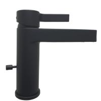 Смеситель для раковины с донным клапаном Webert Doremi DR830102560 черный матовый