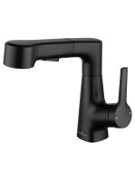 Смеситель для раковины с гигиеническим душем Wonzon & Woghand WW-121B108-MB черный матовый