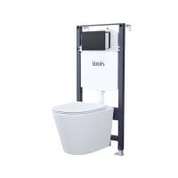 Комплект 3в1 подвесной унитаз инсталляция и клавиша смыва IDDIS Basic BASC020i73 Комплект 3в1 подвесной унитаз инсталляция и клавиша смыва IDDIS Basic BASC020i73