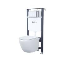 Комплект 3в1 подвесной унитаз инсталляция и клавиша смыва IDDIS Basic BASB010i73 Комплект 3в1 подвесной унитаз инсталляция и клавиша смыва IDDIS Basic BASB010i73