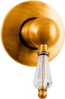 Смеситель с внутренней частью Caprigo Adria Swarovski 01-050-oro для душа золото глянцевое